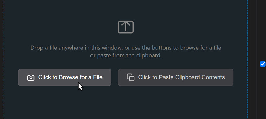 Document loading buttons in the toolbar