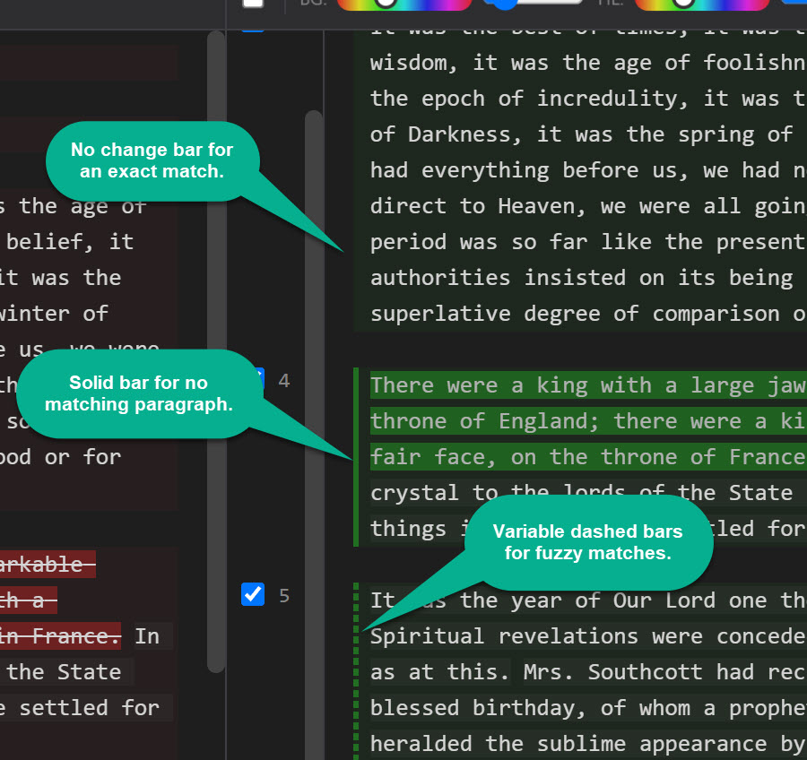 Paragraph Changes