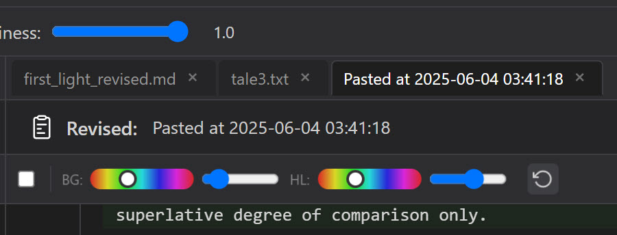 Multiple document tabs open in both panes