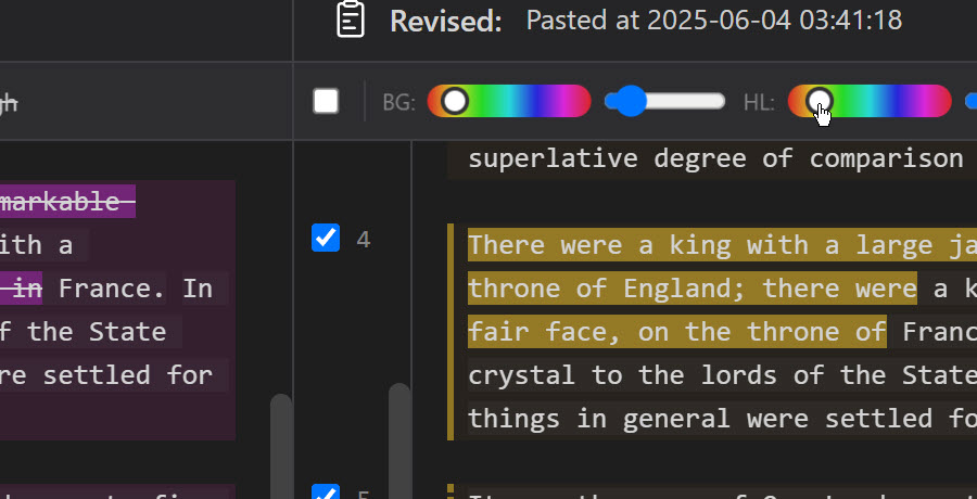 Color customization dialog